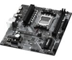 ASROCK B650M-H/M.2+ motininė plokštė, šoninis vaizdas su prievadų išdėstymu