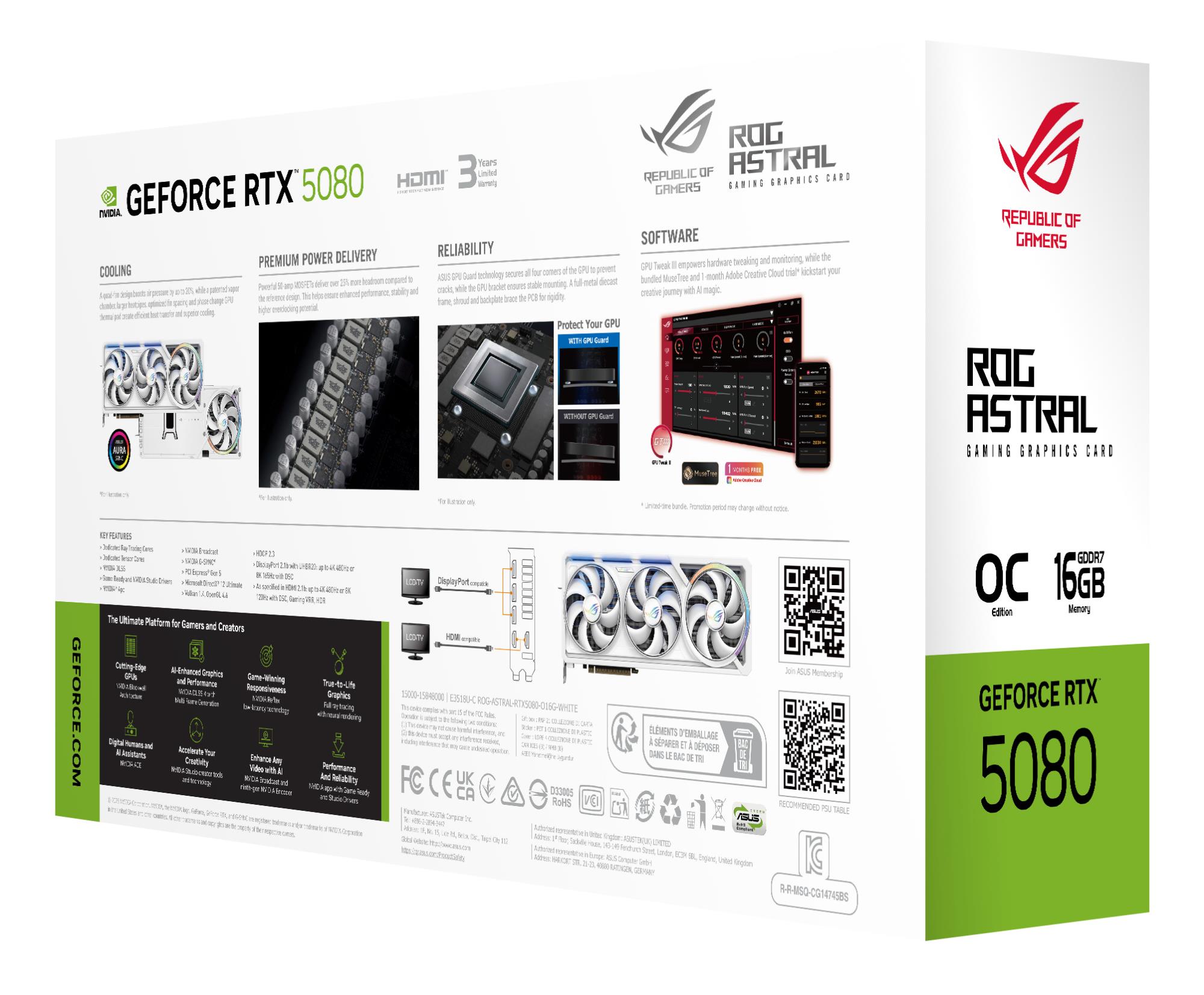 b5739ff8-8c35-4071-82ab-f0fc36111fe4 Vaizdo plokštė ASUS NVIDIA GeForce RTX 5080 su trimis aušinimo ventiliatoriais