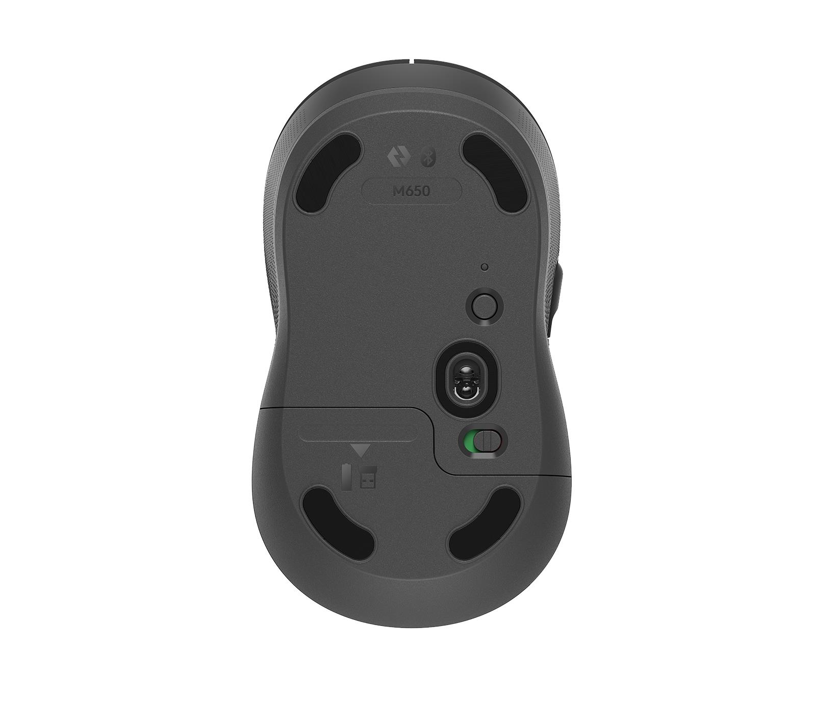 b6665320-ff7f-4377-ae0c-e6857cbc5a0a Pelė Logitech M650 su optiniu jutikliu, matoma iš šono