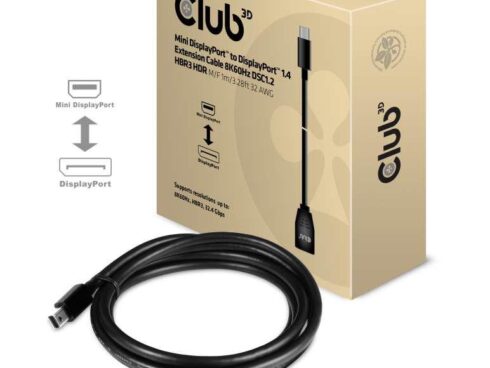 CABLE MINI DP TO DP 1M/M/F CAC-1121 CLUB3D