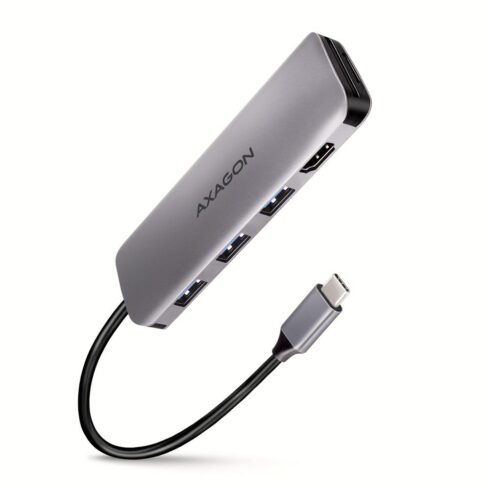 I/O HUB USB-C 5IN1 HMC-HCR3A su HDMI ir SD kortelių skaitytuvu