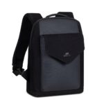 Kuprinė Rivacase 13.3" juoda, pagaminta iš kanvos