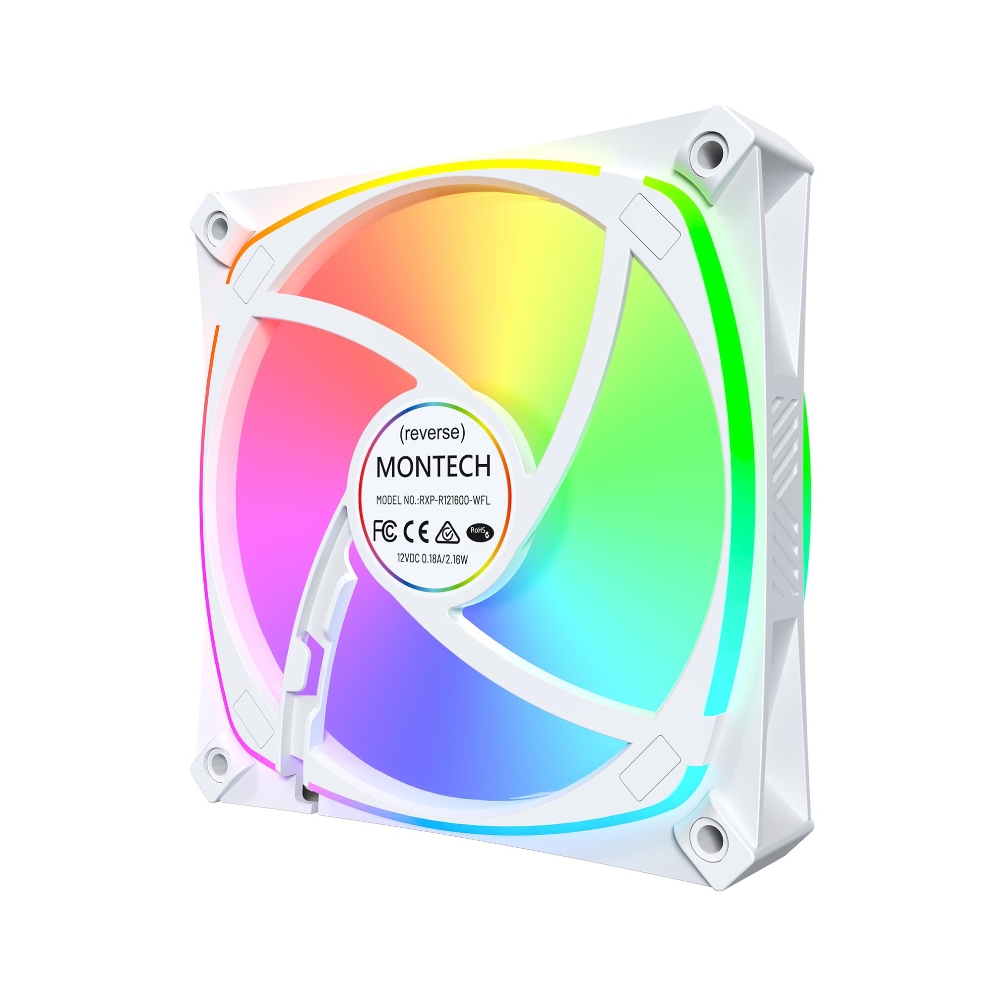 b7d3322b-8894-46be-bf76-92d54db056e2 CASE FAN 120MM/RX120 PRO WHITE 3 IN 1 MONTECH