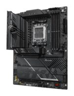 Motininė plokštė ASUS ROG STRIX X870E-H su matmenimis ir jungčių išdėstymu
