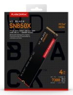 SSD WESTERN DIGITAL Black SN850X 4TB M.2 PCIE NVMe Write speed 6600 MBytes/sec Read speed 7300 MBytes/sec 2.38mm TBW 2400 TB WDS400T2X0E