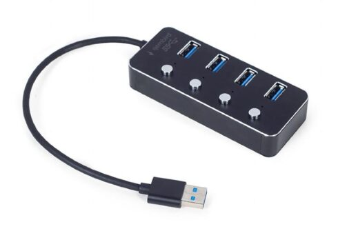 I/O HUB USB3 4PORT/UHB-U3P4P-01 su 4 jungtimis ir maitinimu