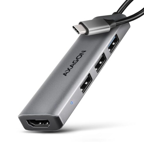 I/O HUB USB-C 4IN1 HMC-H3A su 15 cm ilgio kabeliu