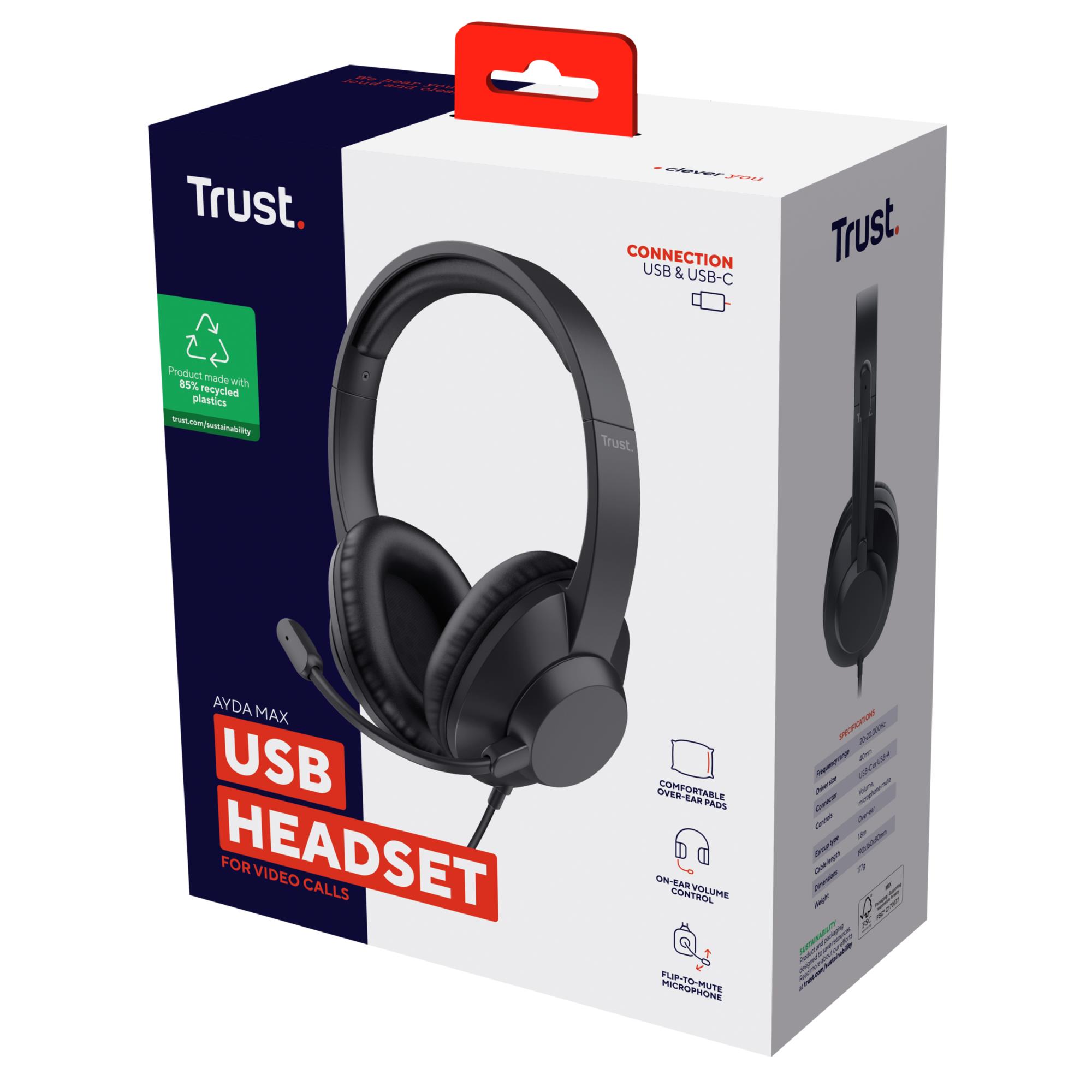 bacbe38c-5466-4b0f-bb64-c8603c9770e2 HEADSET AYDA MAX USB/25461 TRUST