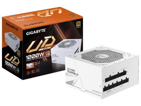 Power Supply GIGABYTE UD1000GM PG5 ICE ATX 3.1 1000 Watts Efficiency 80 PLUS GOLD PFC Active MTBF 100000 hours GP-UD1000GMPG5ICE