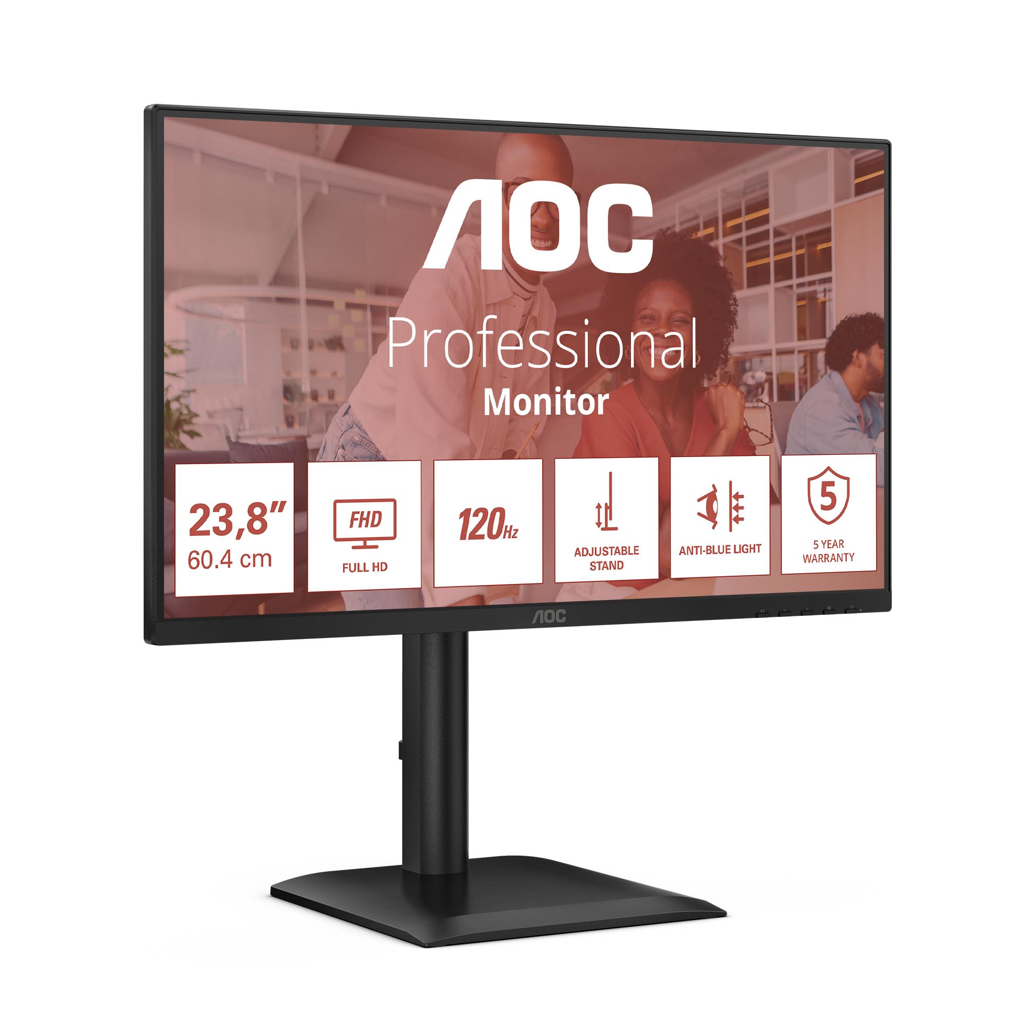 bdac01a9-3eeb-4fee-976c-96a72d41c76d LCD Monitor AOC 60.5 cm (23.8") 1920 x 1080 pixels Full HD Native aspect ratio 16:9 LED Flat 24E4U