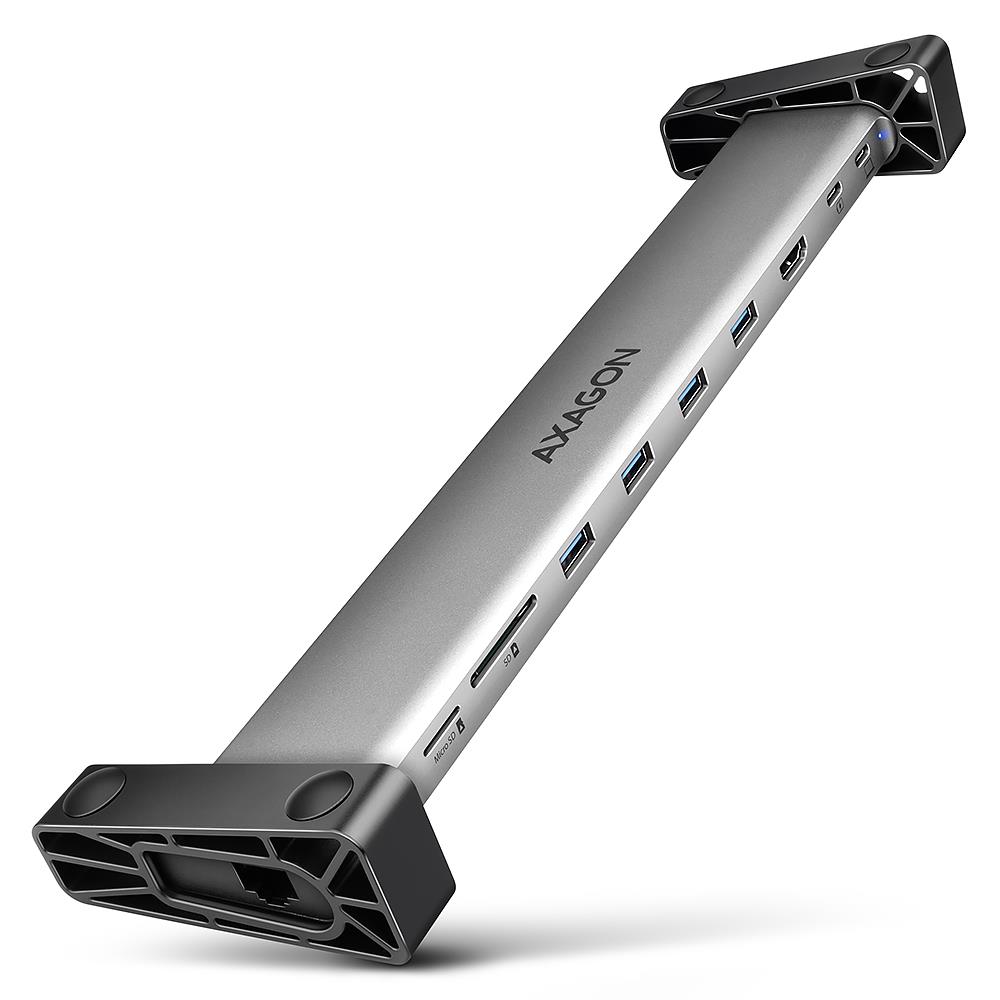 be8b56a1-bdf0-4f59-b903-6be74cfbe8d3 AXAGON HMC-10HLS dokų stotis su 9 prievadais ir USB-C jungtimi