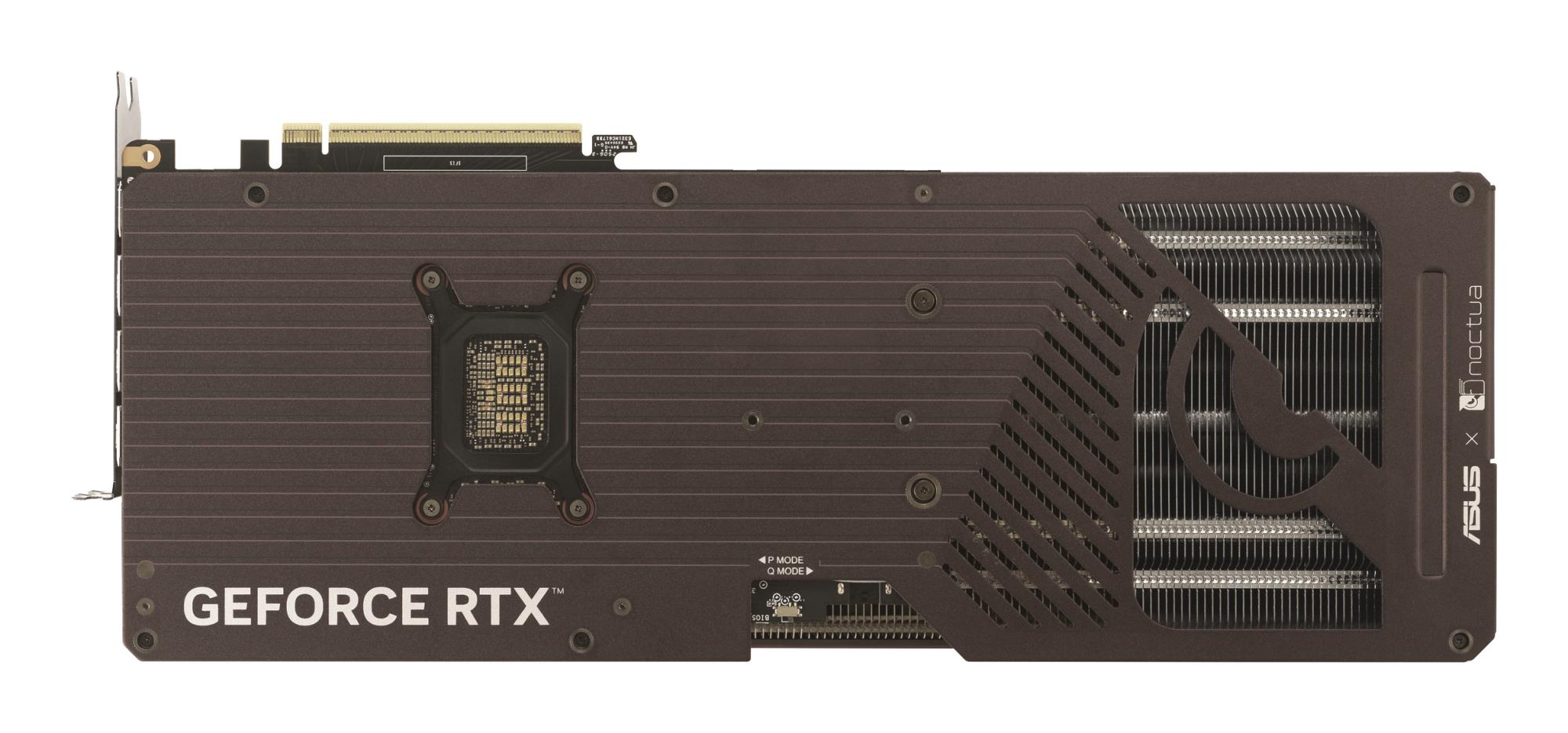 bf06be76-4c57-4d0b-8165-6b1270172b1b Vaizdo plokštė ASUS NVIDIA GeForce RTX 5080 su atvirkštiniu kampu