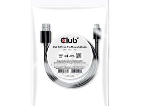 CABLE USB TO MICRO USB 1M/M/M CAC-1408 CLUB3D