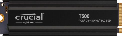 SSD CRUCIAL T500 1TB M.2 PCIe Gen4 su šilumokaičiu