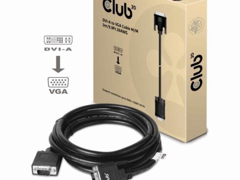 CABLE DVI-A TO VGA 3M/M/M CAC-1243 CLUB3D