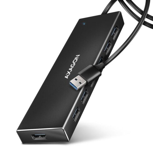 I/O HUB AXAGON HUE-F7A su USB 3.2 ir 1 m ilgio kabeliu