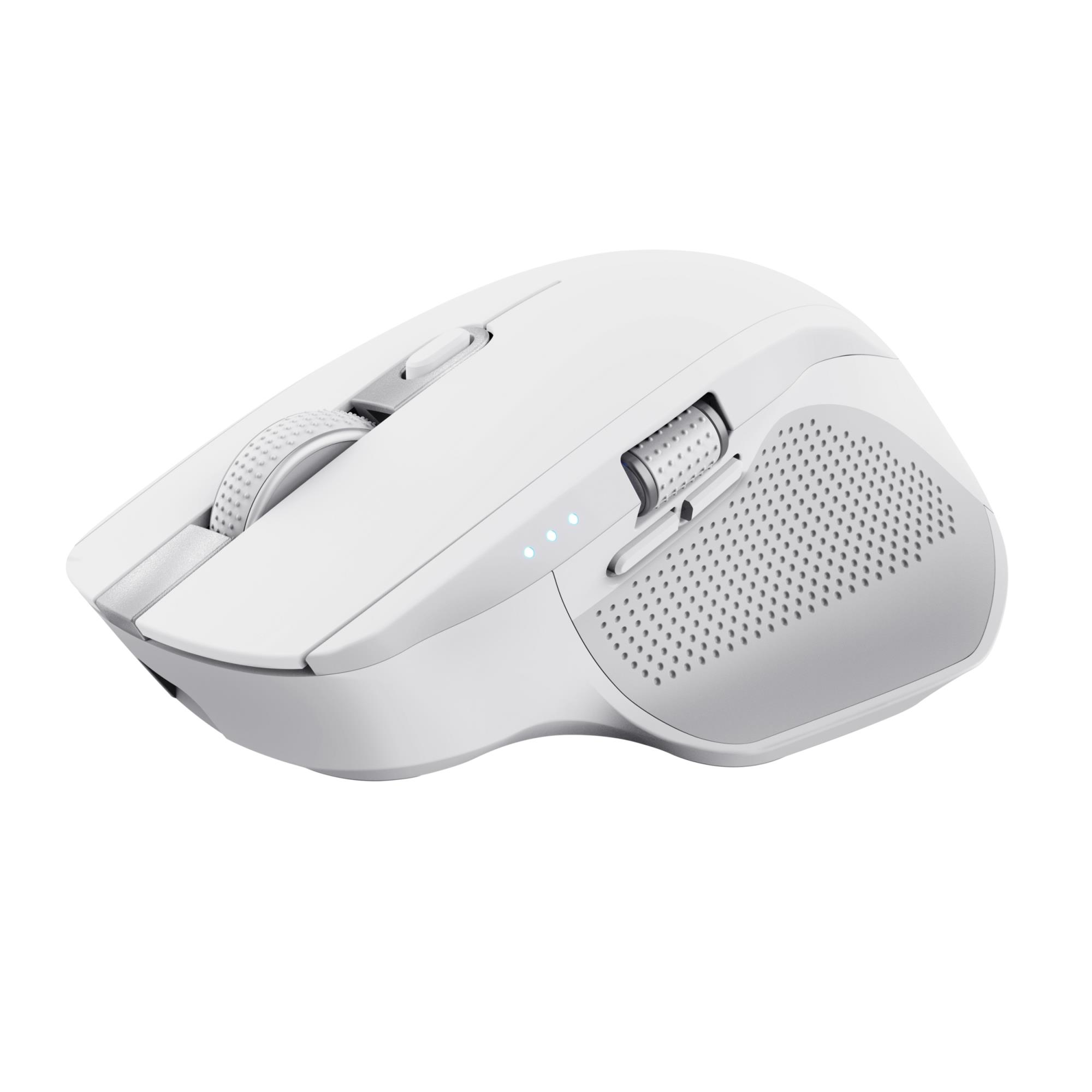 c215929a-722d-4aee-a8dc-55b09cbaccbc Pelė USB optinė, balta, šoninis vaizdas su mygtukais