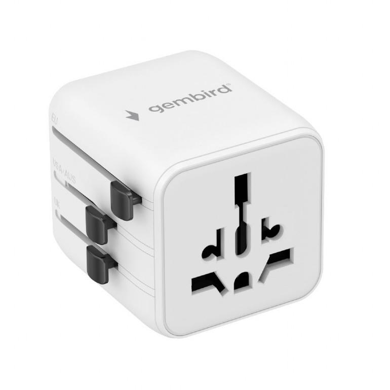 c2730341-564f-4c9d-9389-ba045daaad66 Gembird TPA-INT-01-W Universal travel power adapter, white | Gembird