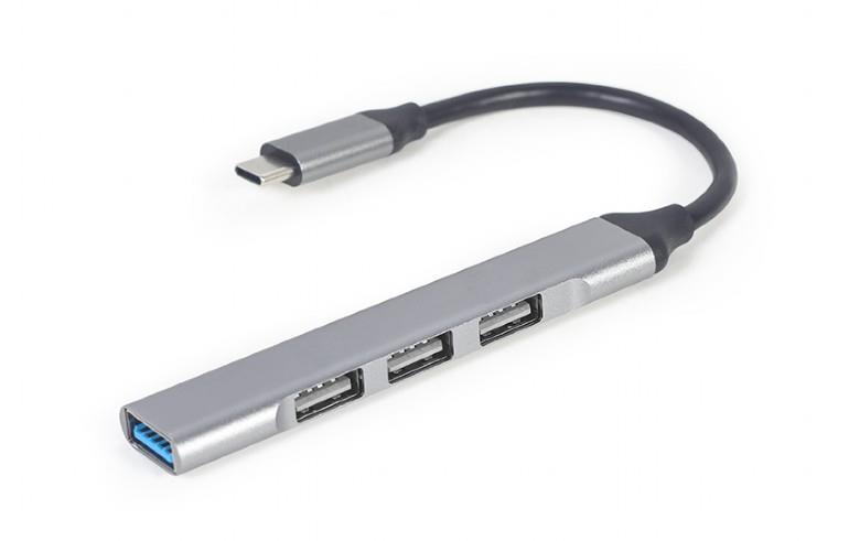 c29a6cbd-5ea7-4949-baf9-8e315284cb56 USB-C 4 prievadų hubas su 1 USB 3.0 ir 3 USB 2.0 prievadais