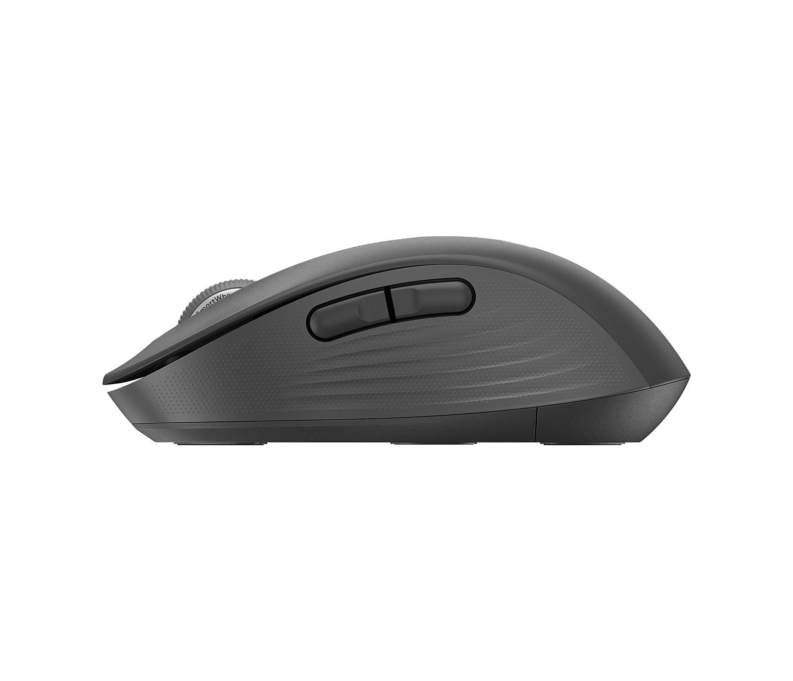 c2dcd2b2-4967-4ffe-add0-1c7e405fd3c2 Pelė Logitech M650, grafito spalvos, matoma iš šono su mygtukais