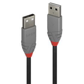 c337740e-6016-44de-890b-959fa4388c5f USB 2.0 Type A-A laidas, 0.2 m, antracito spalvos