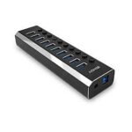 I/O HUB USB3 10PORT su jungikliais kiekvienam prievadui