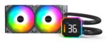 HyperFlow Digital 240 aušintuvo artimas vaizdas, rodomas skaitmeninis ekranas