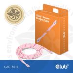 USB-C kabelis CAC-3010 su rožine spalva ir 2 metrų ilgiu