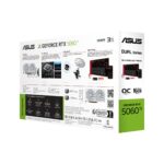 Graphics Card ASUS NVIDIA GeForce RTX 5060 Ti 16 GB GDDR7 128 bit PCIE 5.0 16x Dual Slot Fansink DUAL-RTX5060TI-O16G-WHITE