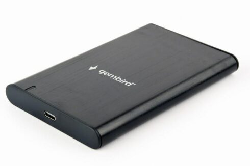 HDD dėžutė su USB-C, 2.5 colių, juoda, modelis EE2-U3S-6