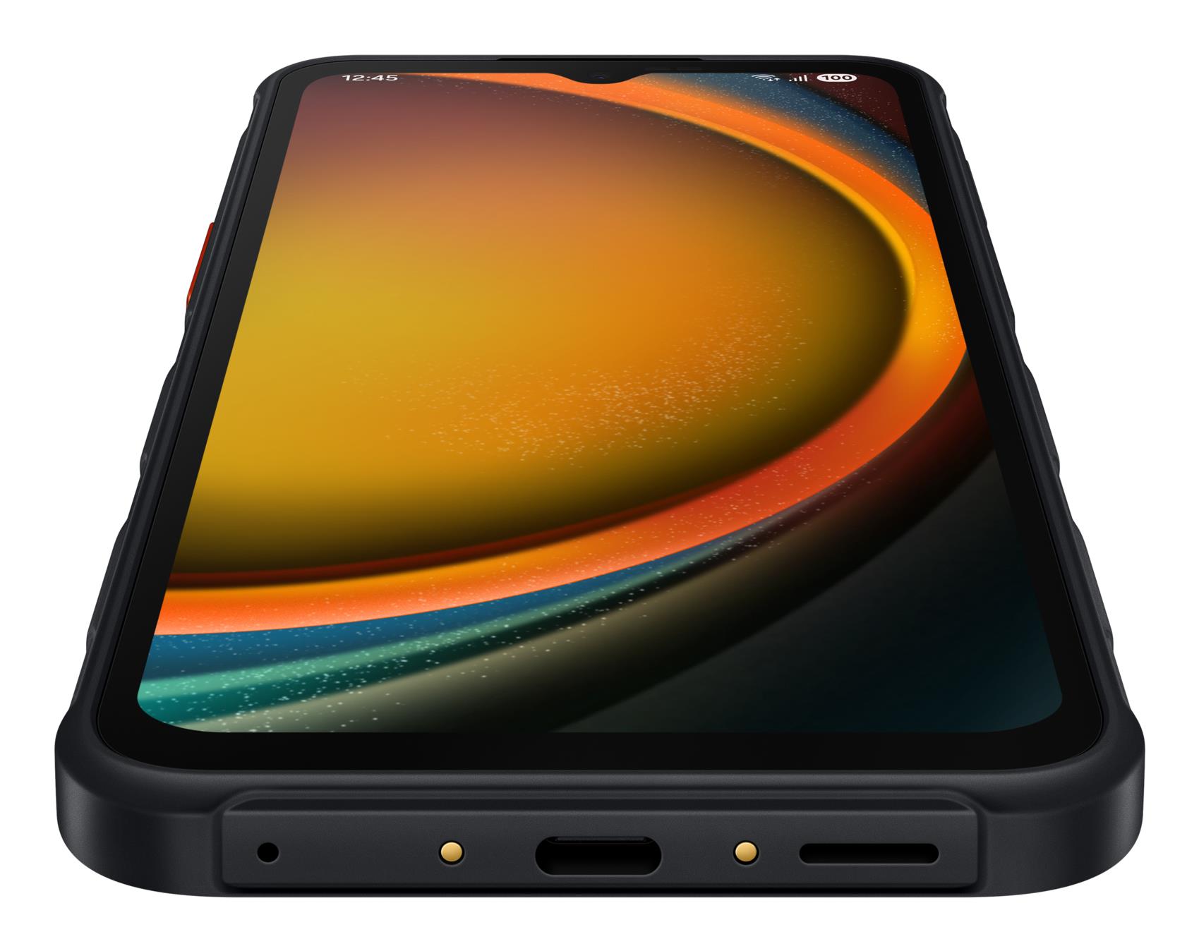 c961a043-58f6-49b3-87f6-4ceae9e85a09 Samsung Galaxy XCover 7 Pro, šoninis vaizdas su matomais mygtukais