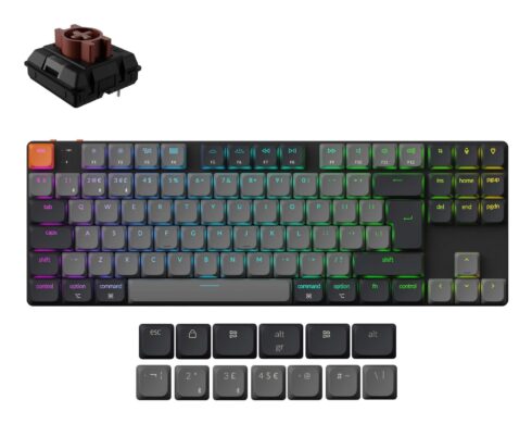 Klaviatūra Keychron K1 su RGB apšvietimu ir belaidžiu ryšiu