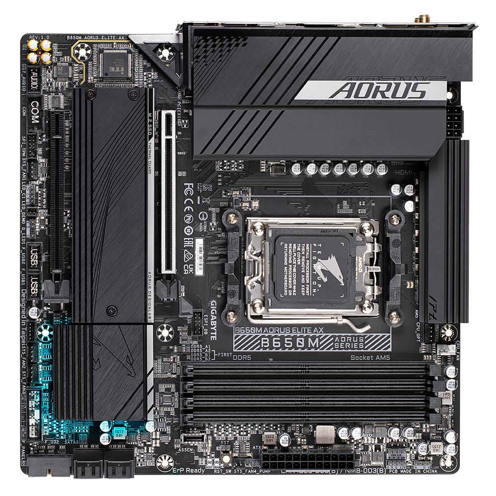 c99598f7-ee87-4030-839c-08d3aab7beab Mainboard GIGABYTE AMD B650 SAM5 Micro-ATX Memory DDR5 Memory slots 4 2xPCI-Express 4.0 16x 2xM.2 1xHDMI 1xDisplayPort 4xUSB 2.0 7xUSB 3.2 1xUSB-C 1xOptical S/PDIF 1xRJ45 2xAudio port B650MAORUSELITEAX1.3