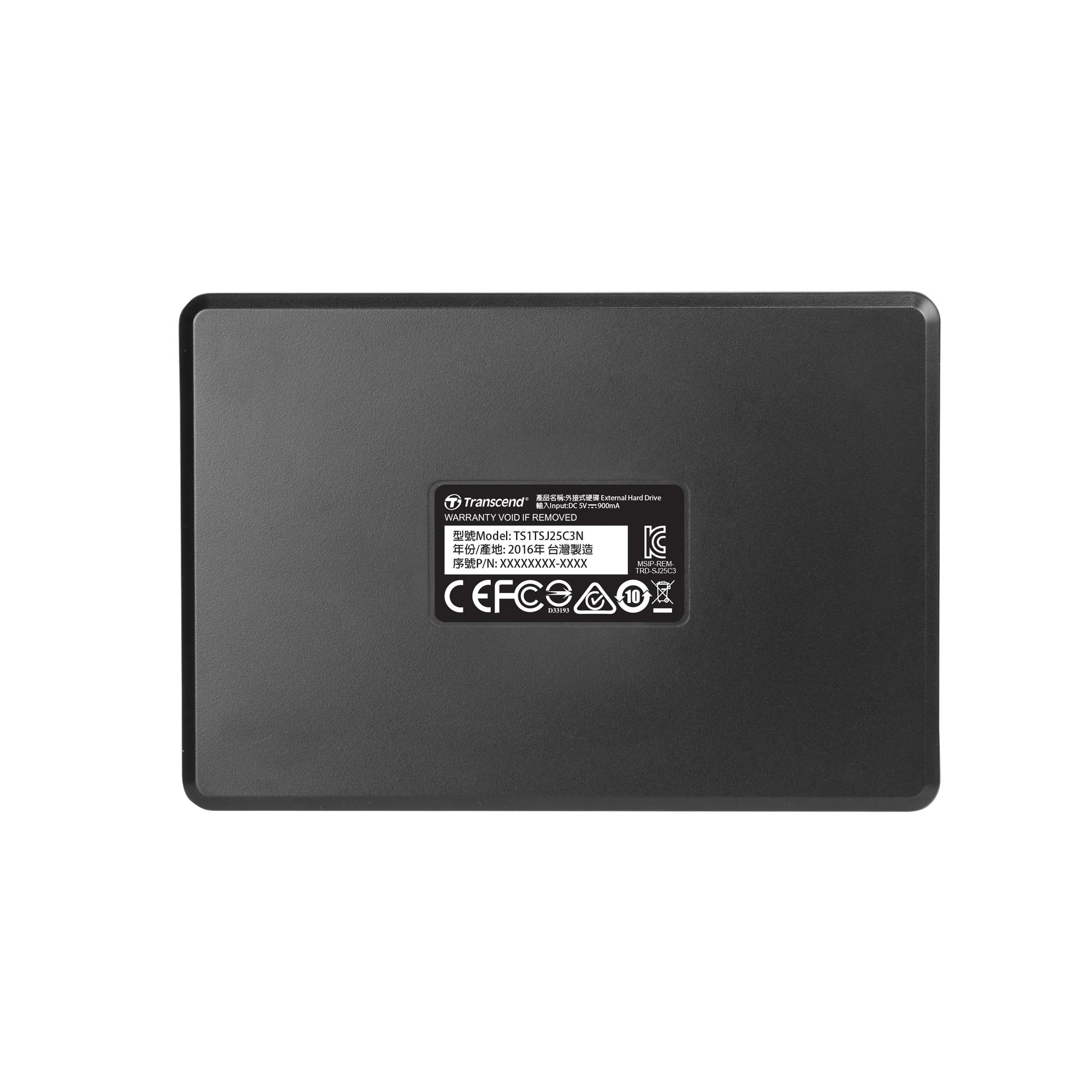 ca9cb7e7-61ba-47b6-9b49-06a8c310a810 External HDD TRANSCEND StoreJet 1TB USB 3.1 Colour Iron Grey TS1TSJ25C3N