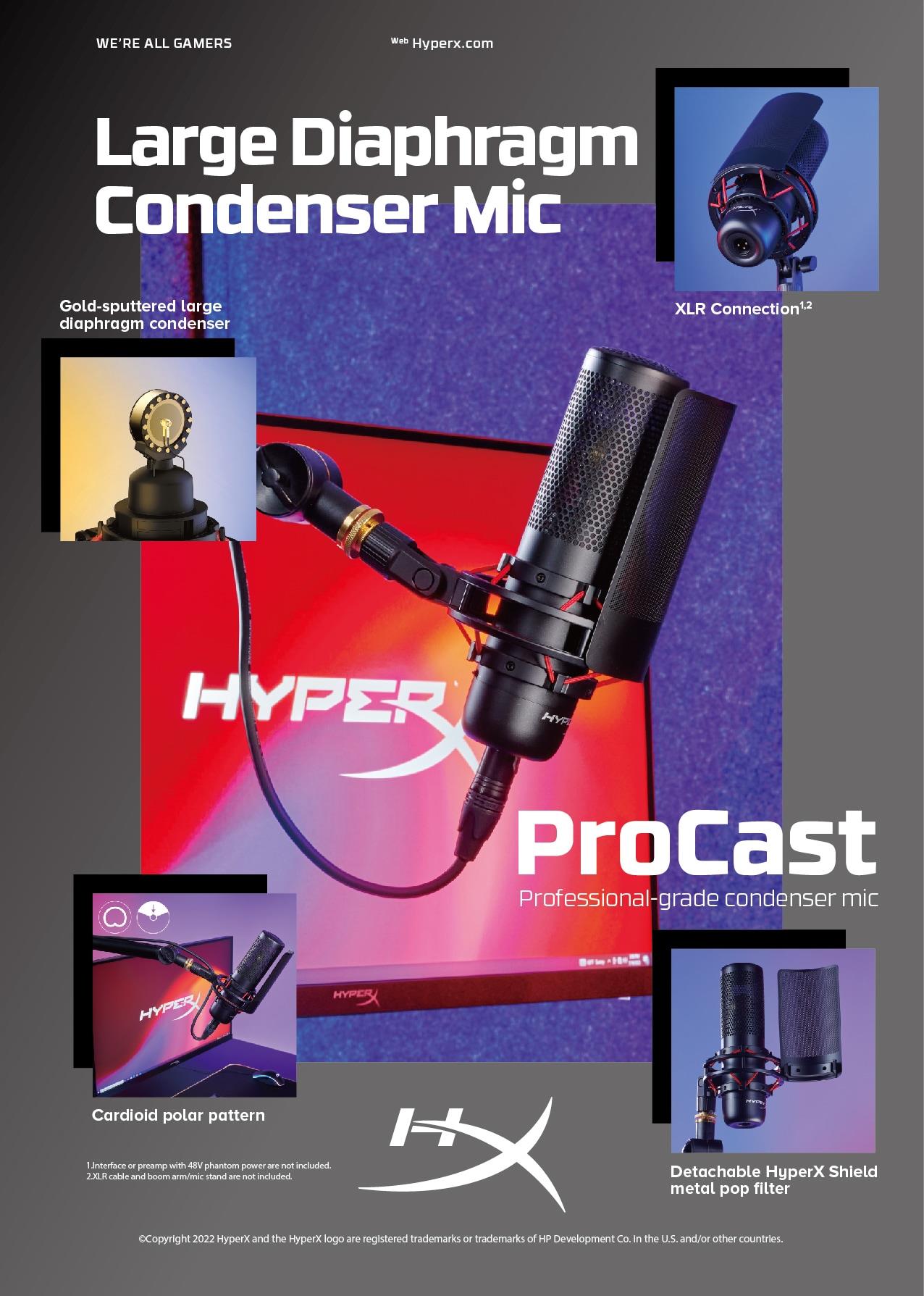 cb724703-f304-4eda-ae30-81b1becd26b9 MICROPHONE PROCAST/699Z0AA HYPERX