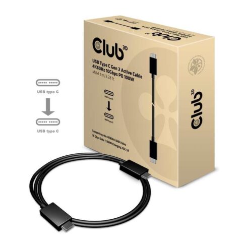 USB-C į USB-C laidas 1m, 4K60Hz, 10Gbps