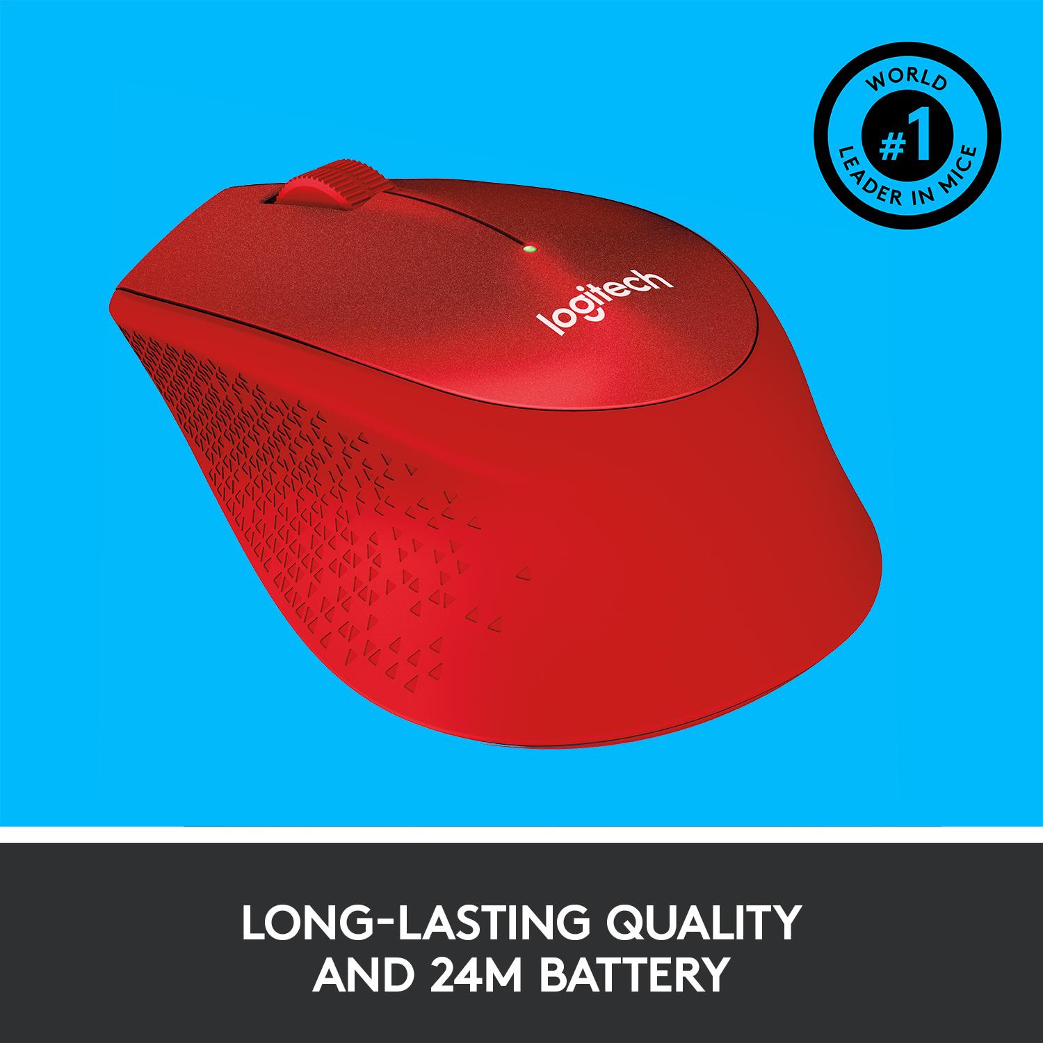 ceeb60c5-414a-4ed0-ad17-9b6fbb297db4 MOUSE USB OPTICAL WRL M330/SILENT RED 910-004911 LOGITECH