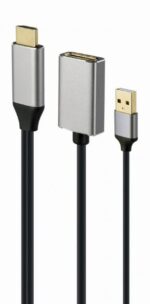 I/O ADAPTER HDMI TO DP/BLACK A-HDMIM-DPF-02 GEMBIRD