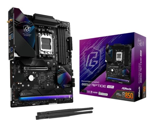 ASROCK B850 RIPTIDE WIFI motininė plokštė su DDR5 atmintimi ir PCI-Express 5.0