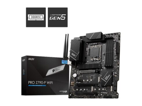 Mainboard MSI Intel Z790 LGA1700 ATX Memory DDR5 Memory slots 4 1xPCI-Express 1x 3xPCI-Express 16x 4xM.2 1xHDMI 1xDisplayPort 4xUSB 2.0 3xUSB 3.2 1xUSB-C 1xPS/2 6xAudio port PROZ790-PWIFI