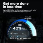 Crucial T500 SSD, M.2 forma, matmenys ir jungčių išdėstymas
