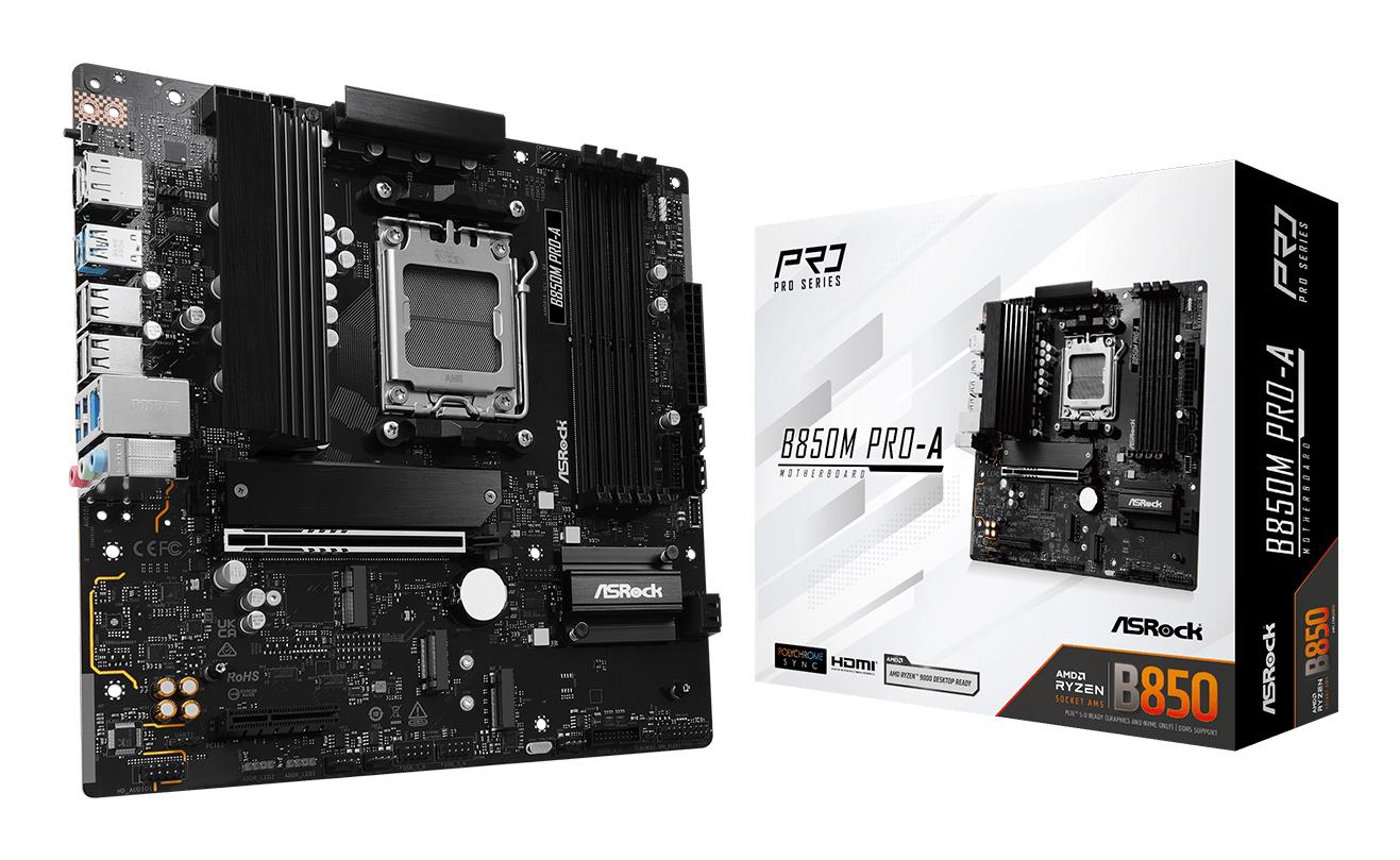 d1fb3b63-49d7-49b5-8c0c-e1c5b3dead60 ASROCK B850M PRO-A Micro-ATX motininė plokštė su DDR5 atmintimi ir PCI-Express 5.0