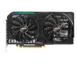 Vaizdo plokštė ASROCK Intel Arc A580 su dvigubais ventiliatoriais ir metaliniu galiniu dangteliu