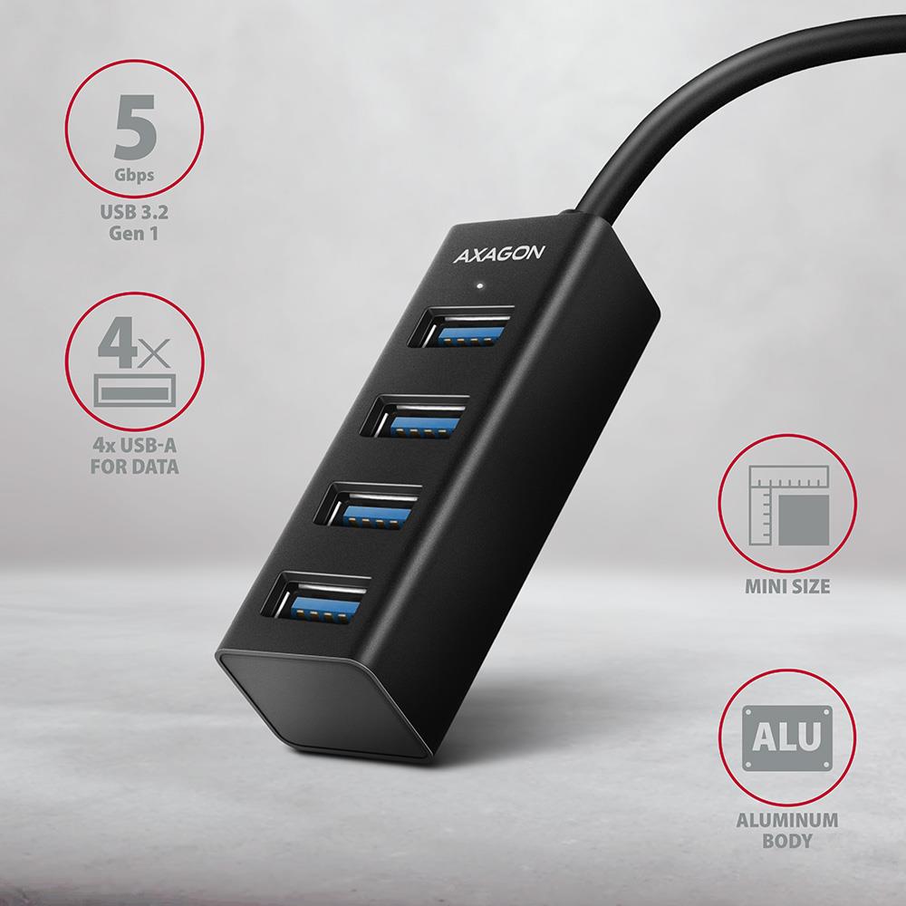 d2431531-c187-4196-bf97-5b2ee777fce8 I/O HUB USB-C 4PORT MINI/0.2M HUE-M1C AXAGON
