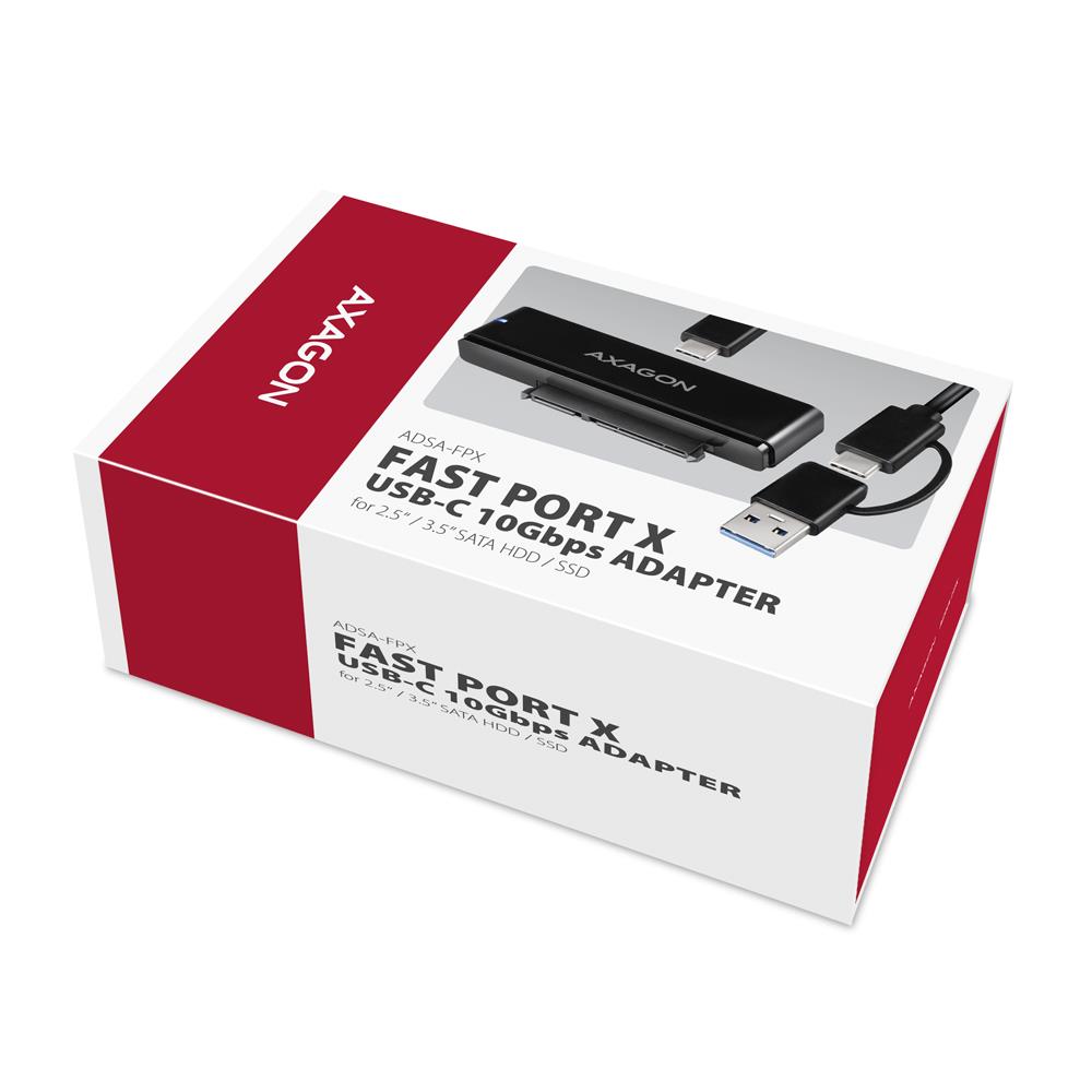 d256761f-e990-40cd-86b5-d7b786c236a7 SSD ACC ADAPTER USB-C/SATA 6G/10GBPS 0.6M ADSA-FPX AXAGON