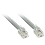 RJ-10/4 kabelis 3m, 4-pin jungtis abiejose pusėse