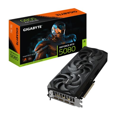 GIGABYTE NVIDIA GeForce RTX 5080 su 16 GB GDDR7 ir 2670 MHz GPU
