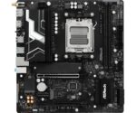 ASROCK B850M-X WIFI R2.0 motininė plokštė, iš arti, rodo DDR5 atminties lizdus