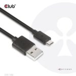 USB į Micro USB laidas 1m, matomas iš šono su jungtimis