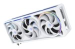 Vaizdo plokštė ASUS NVIDIA GeForce RTX 5080, šoninis vaizdas su ventiliatoriais